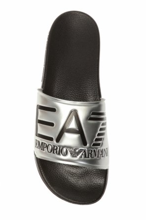 EA7 Emporio Armani Klapki z wytłoczonym logo