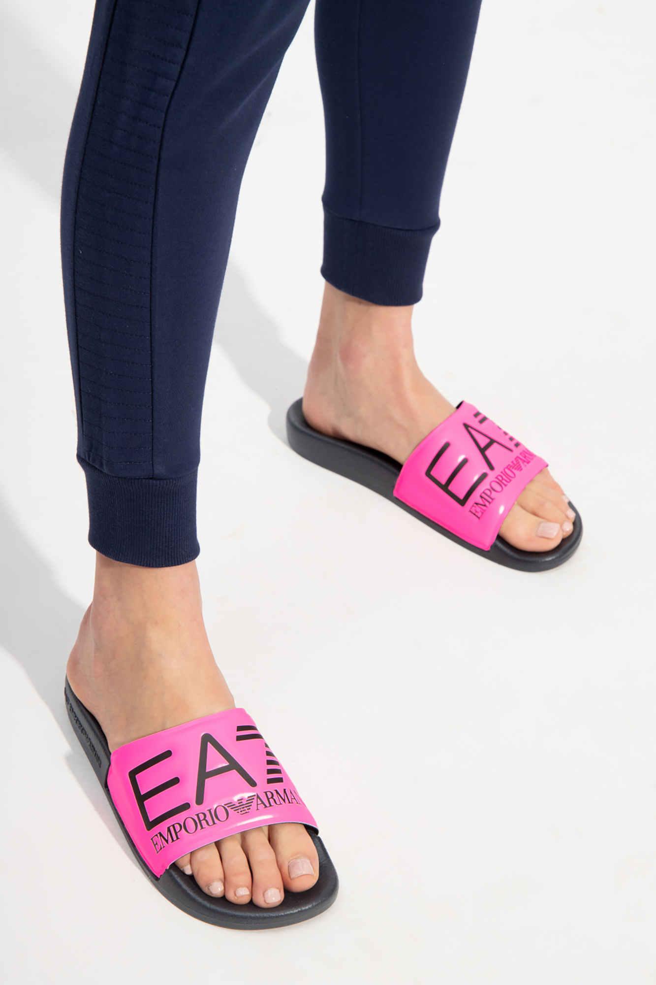 EA7 Emporio Armani Slides with logo