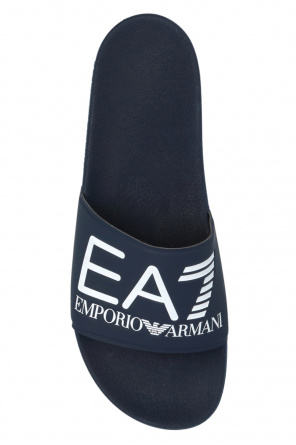 man emporio armani jeans denim jeans Slides with logo