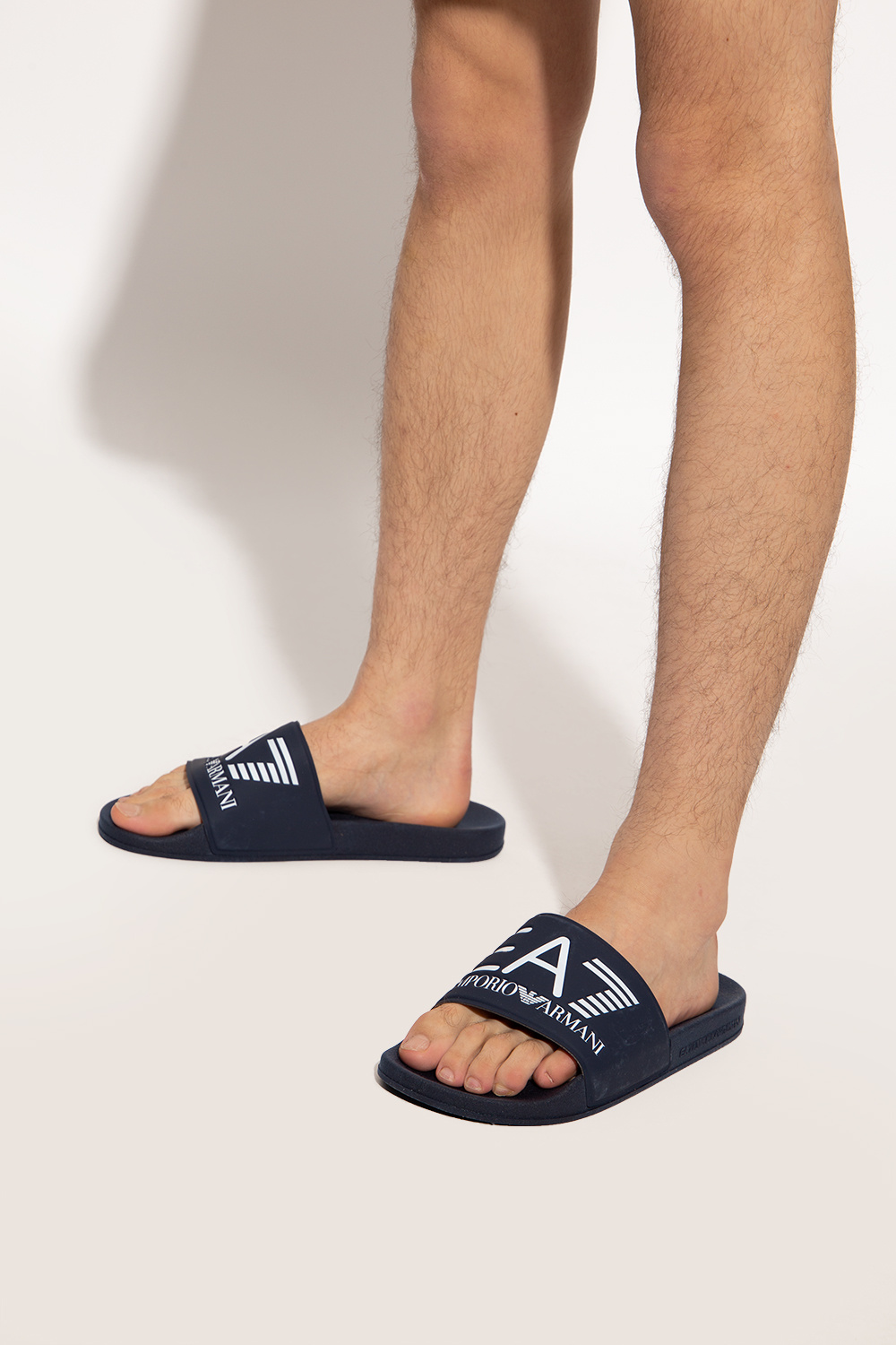 EA7 Emporio armani track Slides with logo