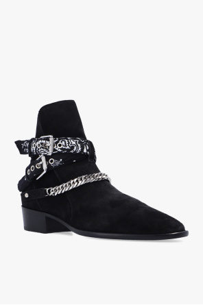 Amiri ‘Bandana’ Cobalt ankle boots