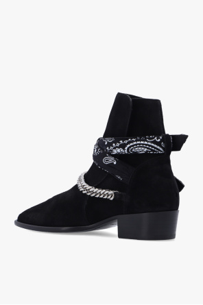 Amiri ‘Bandana’ Cobalt ankle boots