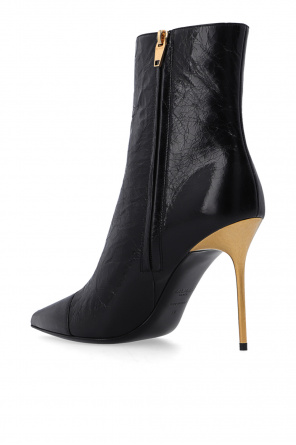 Balmain Leather heeled ankle boots