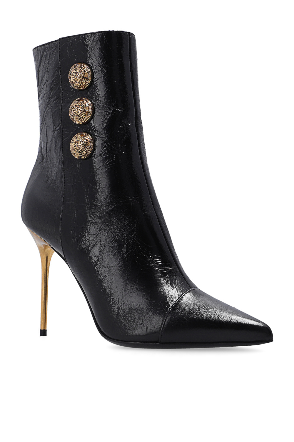 Balmain Leather heeled ankle boots