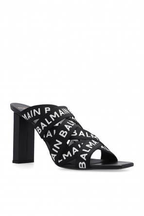 balmain Angel Heeled mules with logo