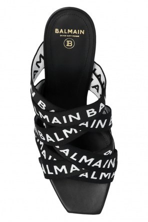 balmain Angel Heeled mules with logo