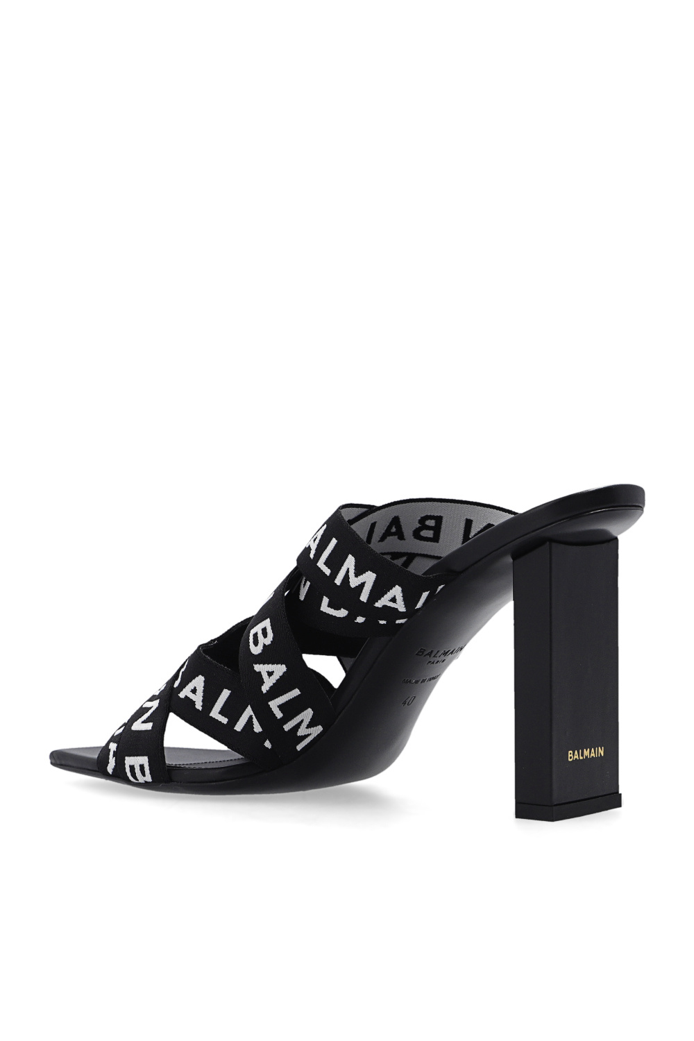 Balmain Heeled mules with logo