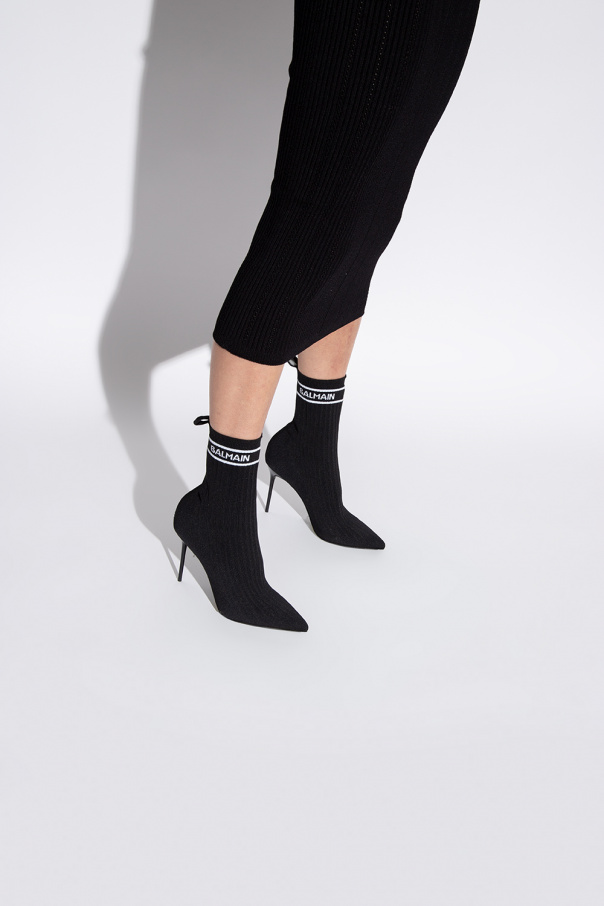 Balmain Stiletto sock boots