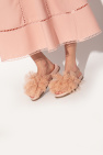 Red dress valentino Slides with tulle appliqué