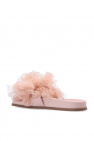 Red dress valentino Slides with tulle appliqué