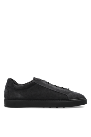 Suede sports shoes