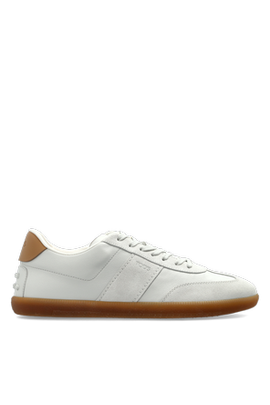Leather sneakers with logo