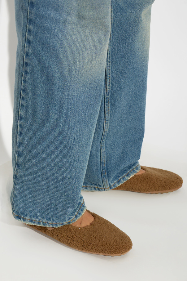 Tod’s Faux shearling ballerina flats