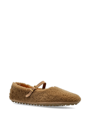 Tod’s Faux shearling ballerina flats