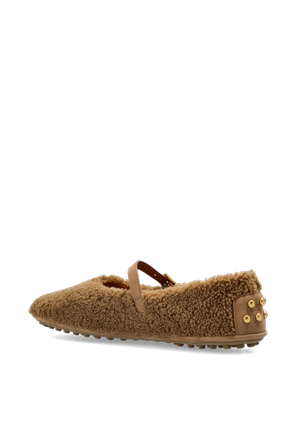 Tod’s Faux shearling ballerina flats