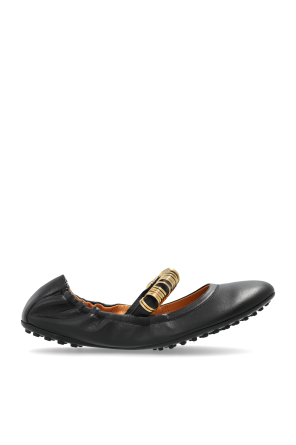 Leather ballet flats