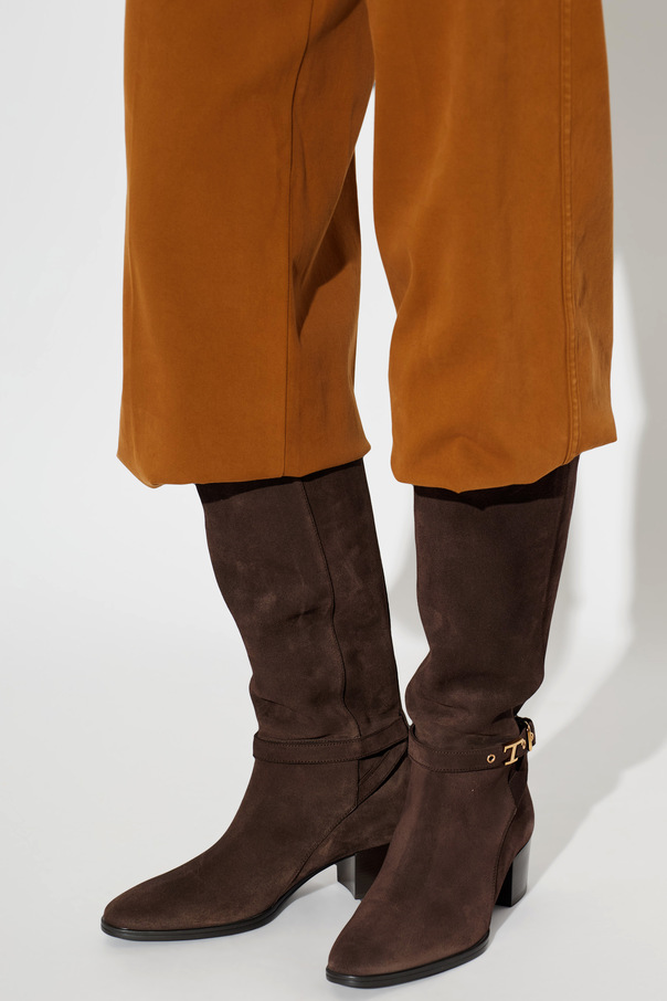 Tod’s Suede knee-length heeled boots