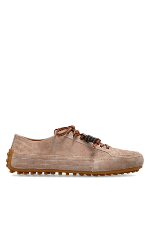 Suede sports shoes