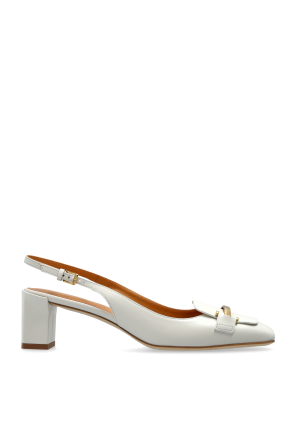 Leather heeled shoes