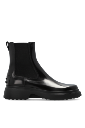 Leather ankle boots