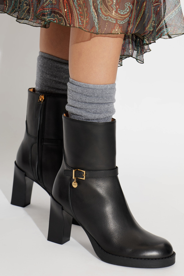 Tod’s Lederstiefeletten mit Absatz