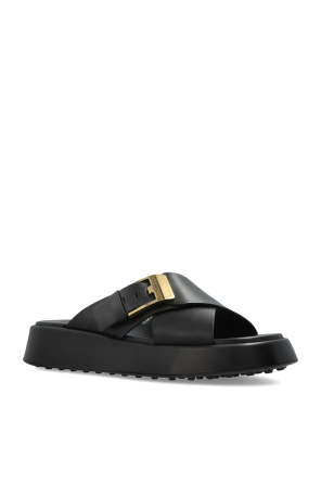 Tod’s Leder-Pantoletten mit Logo