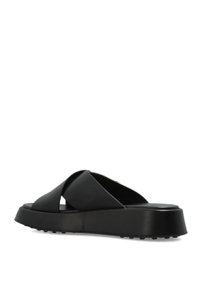 Tod’s Leder-Pantoletten mit Logo