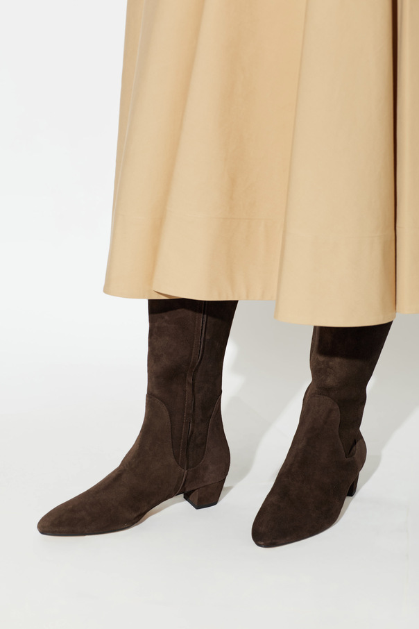 Aeyde Suede heeled boots ‘Yana’