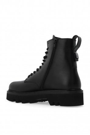 Furla ‘Rita’ leather combat boots