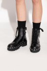 Furla ‘Rita’ leather combat boots