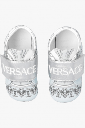 Versace Kids adidas neo Lite Racer PINK WHITE GRAY Marathon Running Shoes Sneakers F34662
