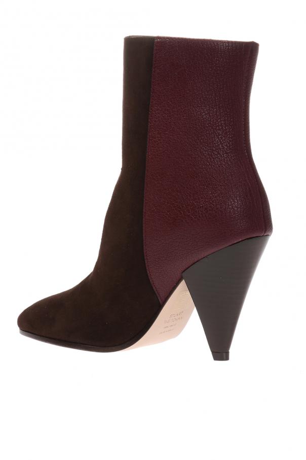 stuart weitzman cone heel bootie