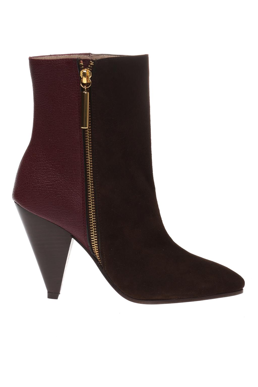 stuart weitzman cone heel bootie