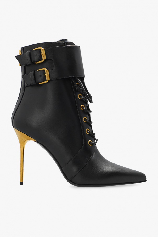 Balmain Leather ankle boots