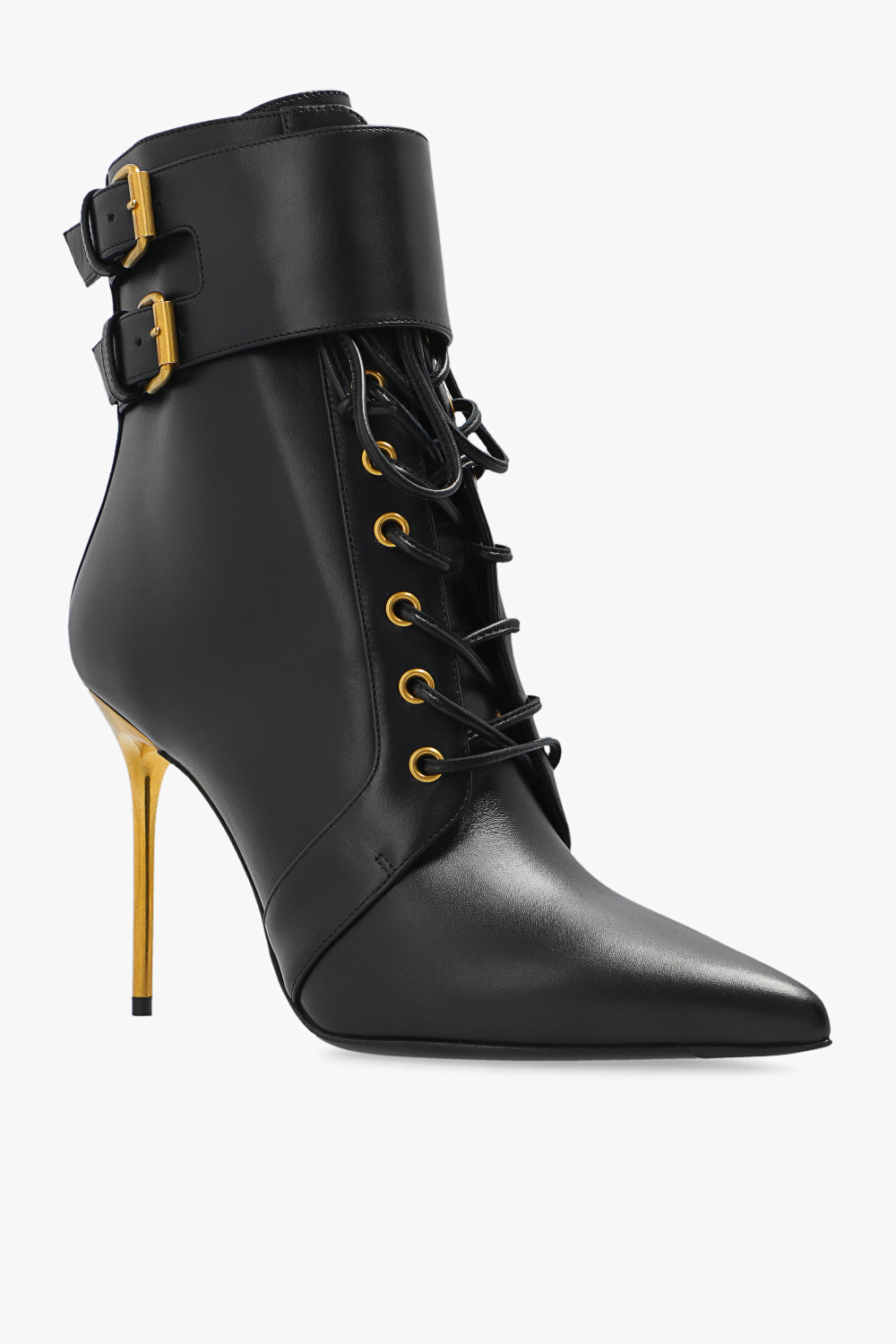 balmain maglia Leather ankle boots