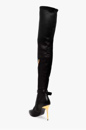 Balmain Leather over-the-knee boots