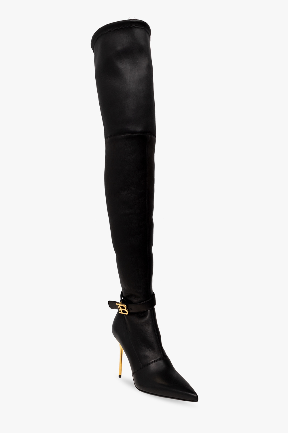 Balmain Leather over-the-knee boots