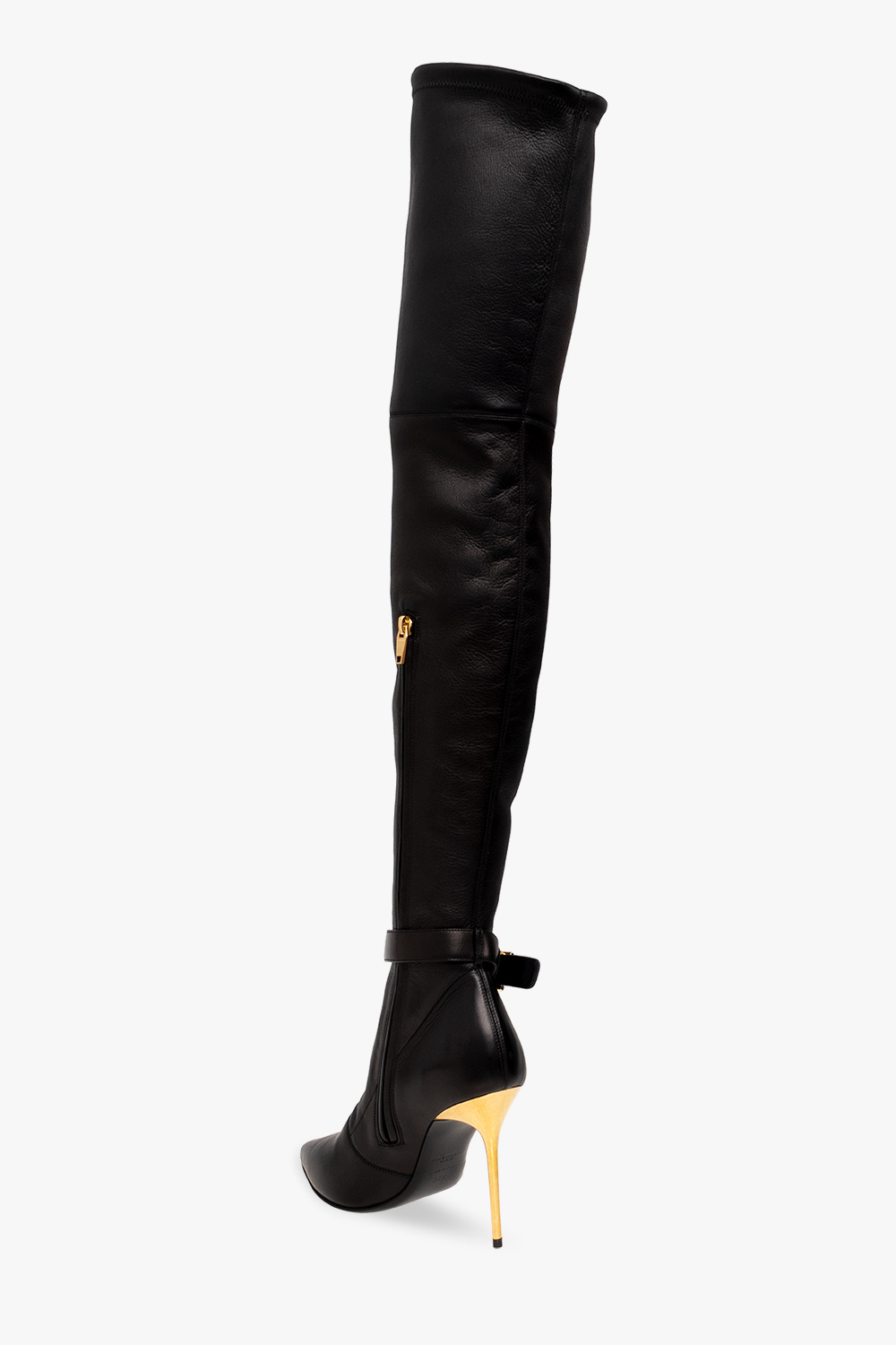 Balmain Leather over-the-knee boots