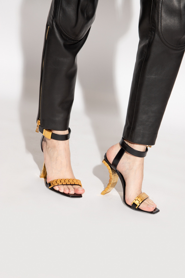 Balmain Sandals on decorative heel