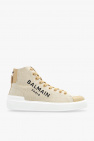 Balmain beige ‘B-Court’ high-top sneakers