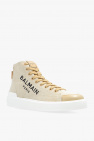 Balmain beige ‘B-Court’ high-top sneakers
