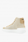 Balmain beige ‘B-Court’ high-top sneakers