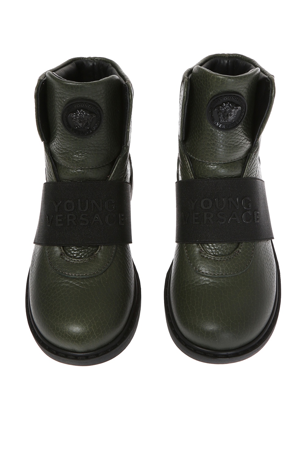 Leather boots Versace Kids - Vitkac Norway