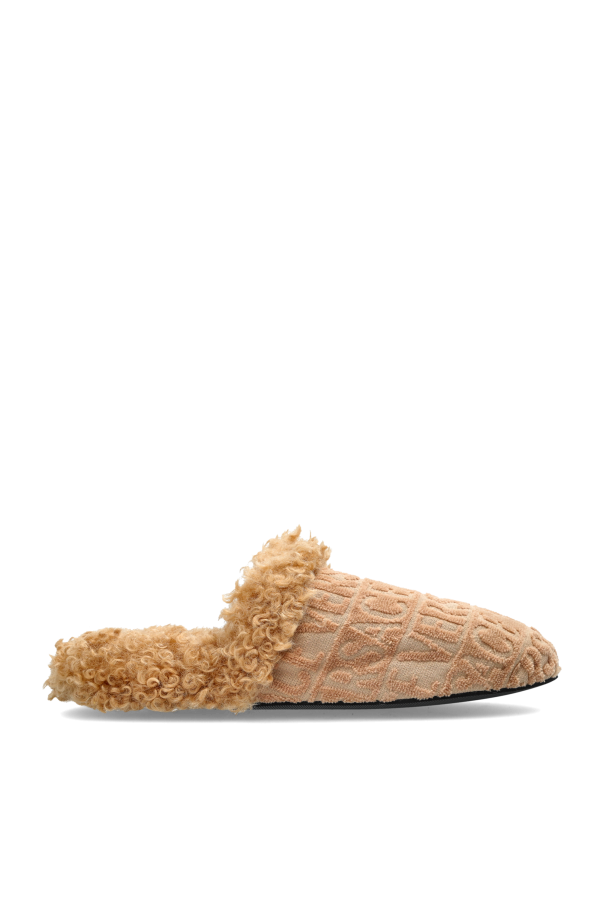 Slippers with faux fur od Versace Home
