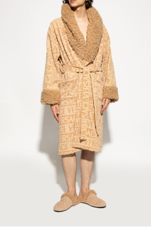 Versace Home Slippers with faux fur