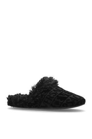 Versace Home Slippers with faux fur