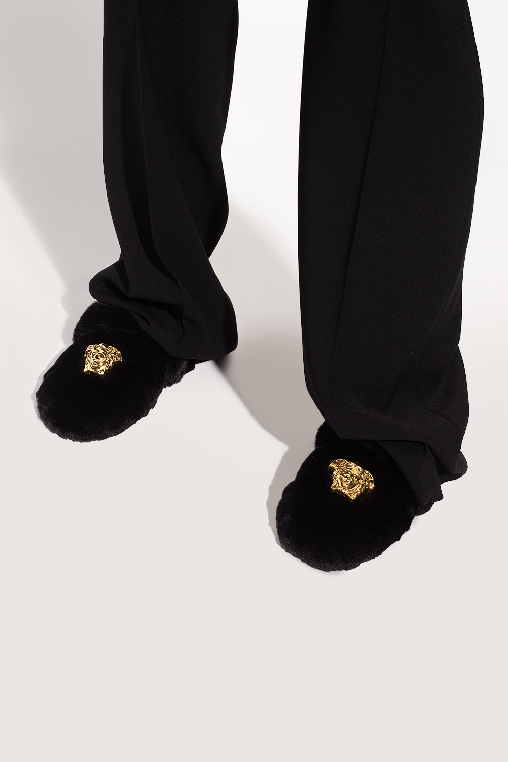 Versace Home Fur slides