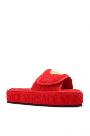 Versace Home Cornice grained-leather sandals