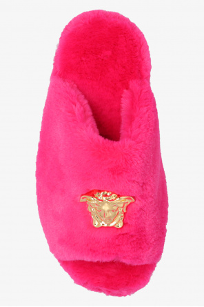 Versace Home Faux fur slides