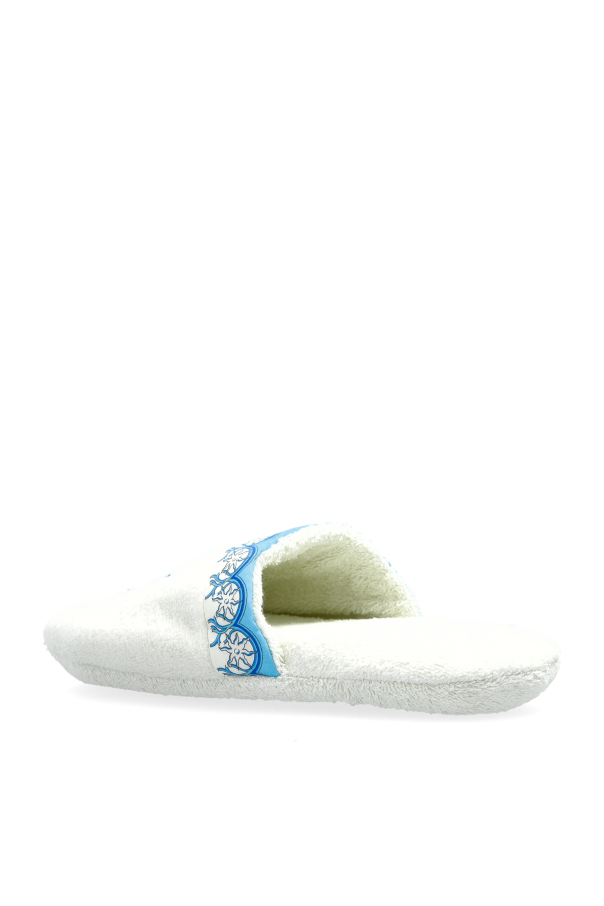 Versace Home Cotton flip-flops with print